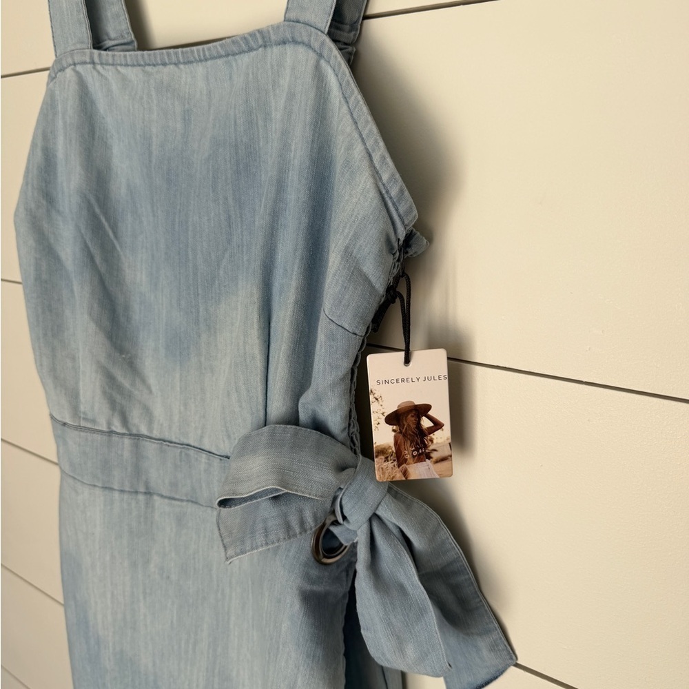 Sincerely Jules Light Blue Denim Skort/Dress MEDIUM - Picture 5 of 6